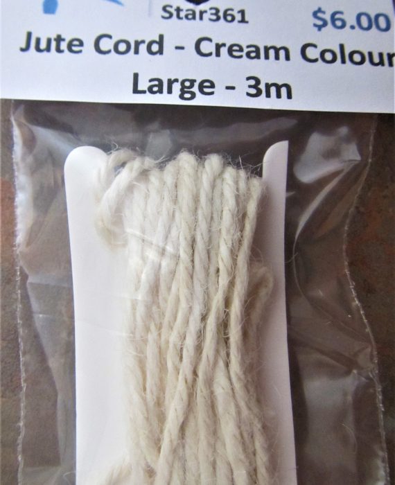 Jute Cord - Cream Colour Large - 3m