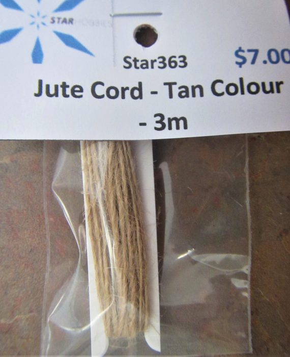 Jute Cord - Tan Colour - 3m