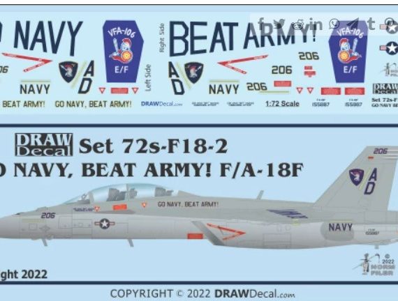 F/A-18F - "Go Navy Beat Army" VFA-106