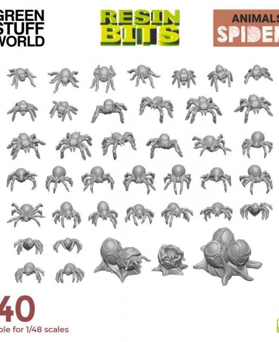 Spiders x 40pcs