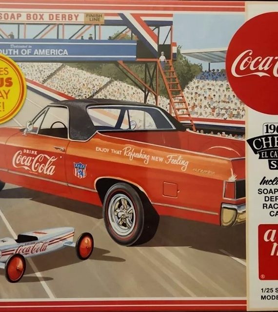 Coca-Cola 1968 Chevy El Camino SS with Soap Box Derby Racing Car