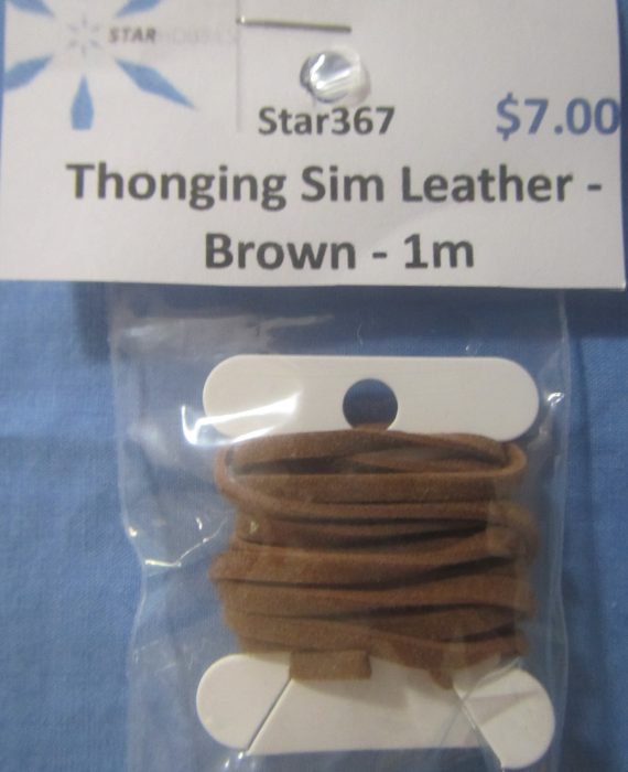 Thonging Sim Leather - Brown - 1m