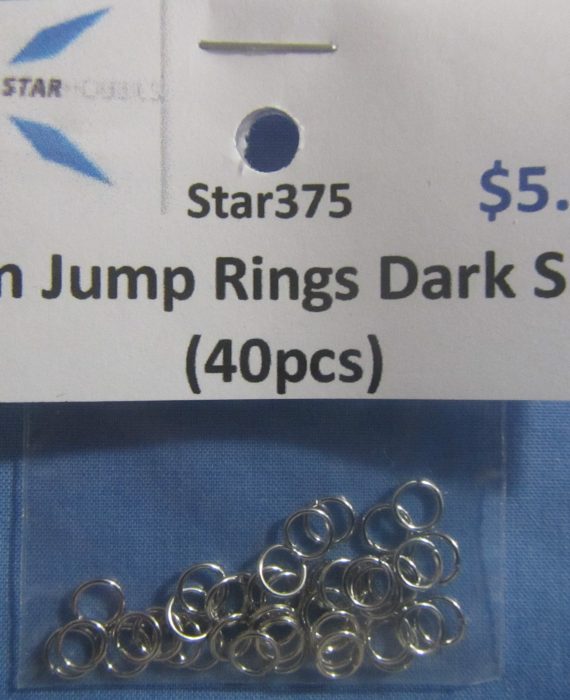 4mm Jump Rings Dark Silver (40pcs)