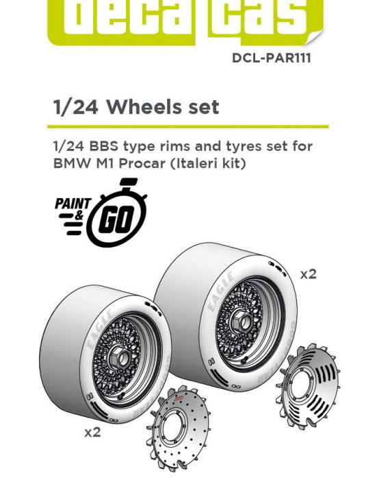 BBS type rims and tyres set for BMW M1 Procar (Italeri kit)