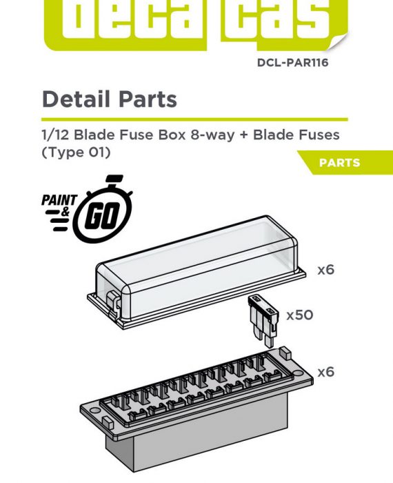 Blade Fuse box 8-way + blade fuses (Type 01)