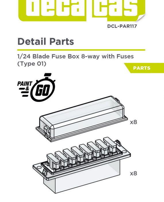 Blade Fuse box 8-way + blade fuses (Type 01)