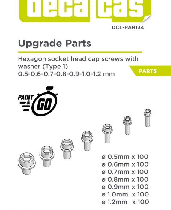 Hexagon socket head cap screws with washer (Type 1) 0.5 - 0.6 - 0.7 - 0.8 - 0.9 - 1.0 - 1.2mm