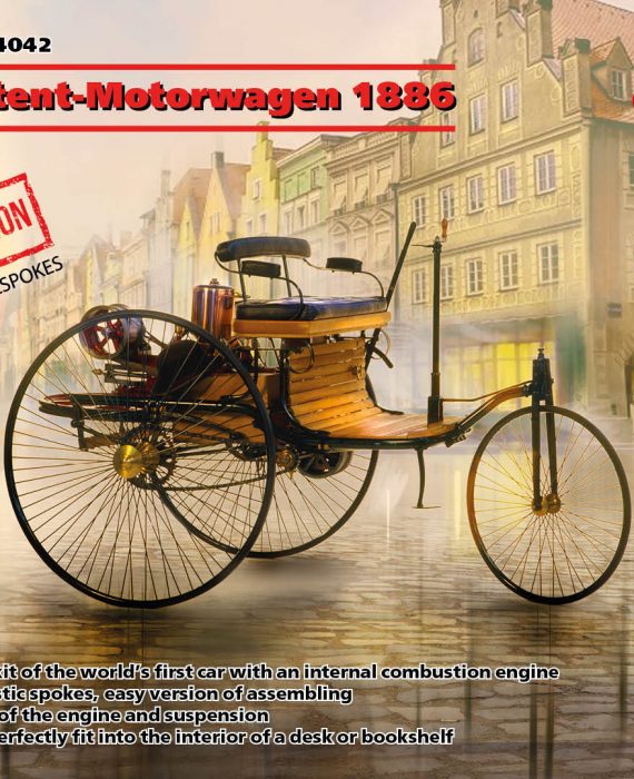 Benz Patent-Motorwagen 1886 (Easy Version = Plastic Wheel Spokes)