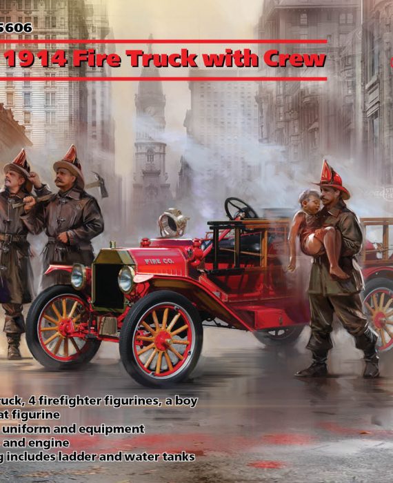 Model T 1914 Fire Truck with Crew