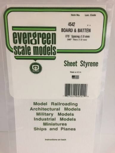 White Polystyrene Board & Batten Sheet 0.075 x 12 x 24" or 1.9mm x 30cm x 61cm - 1 Piece White Polystyrene Board & Batten Sheet 0.075 x 12 x 24" or 1.9mm x 30cm x 61cm - 1 Piece