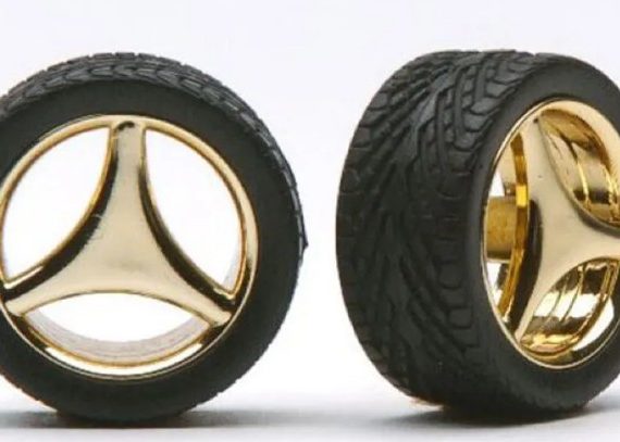 3 Spoke with Tires - Gold 3 Spoke with Tires - Gold