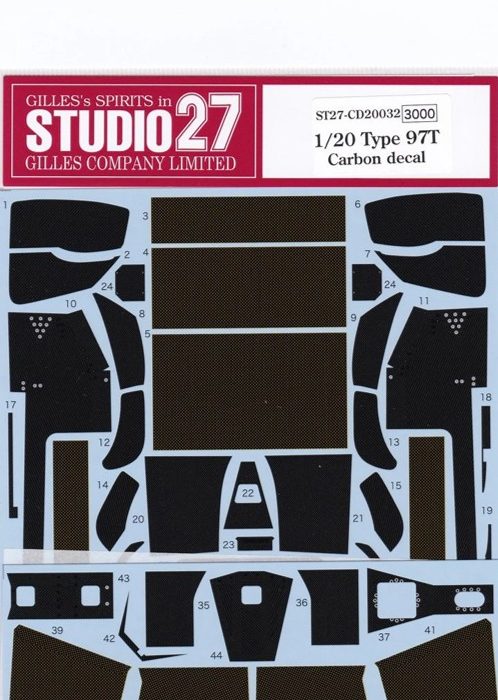Lotus Type 97T Carbon Decal Lotus Type 97T Carbon Decal