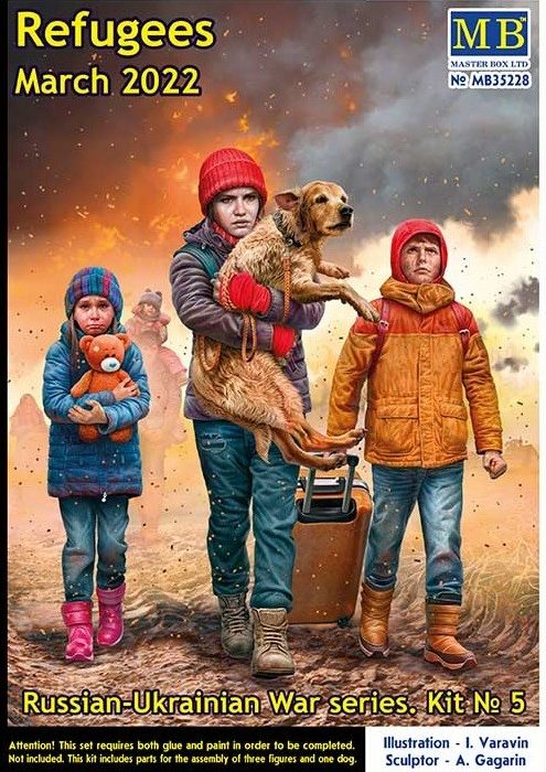 Refugees March 2022. Russian-Ukrainian War series. Kit No 5